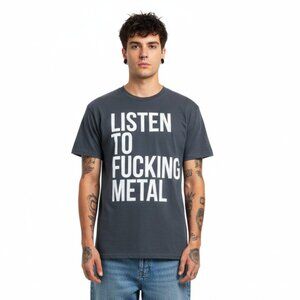 NEW Century Media Listen to Metal Graphic T-Shirt